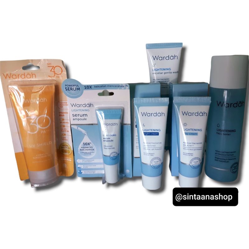 Wardah Lightening Paket Lengkap | Paket Wardah Skincare | Wardah Suncreen