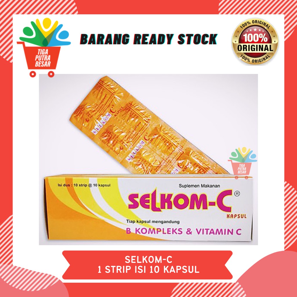 SELKOM C VITAMIN C 500MG &amp; B KOMPLEKS 1 STRIP ISI 10 KAPSUL