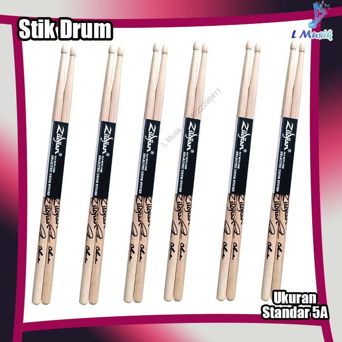 STIK DRUM PREMIUM BAHAN SAWO UKURAN STANDAR 5A