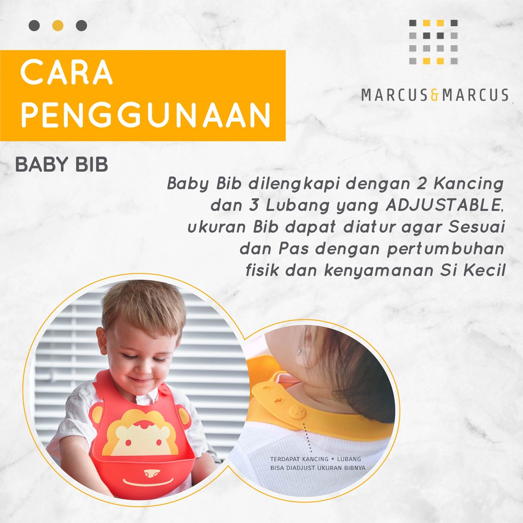 Castle - Marcus &amp; Marcus baby Bib - Celemek Silikon Bayi MNM