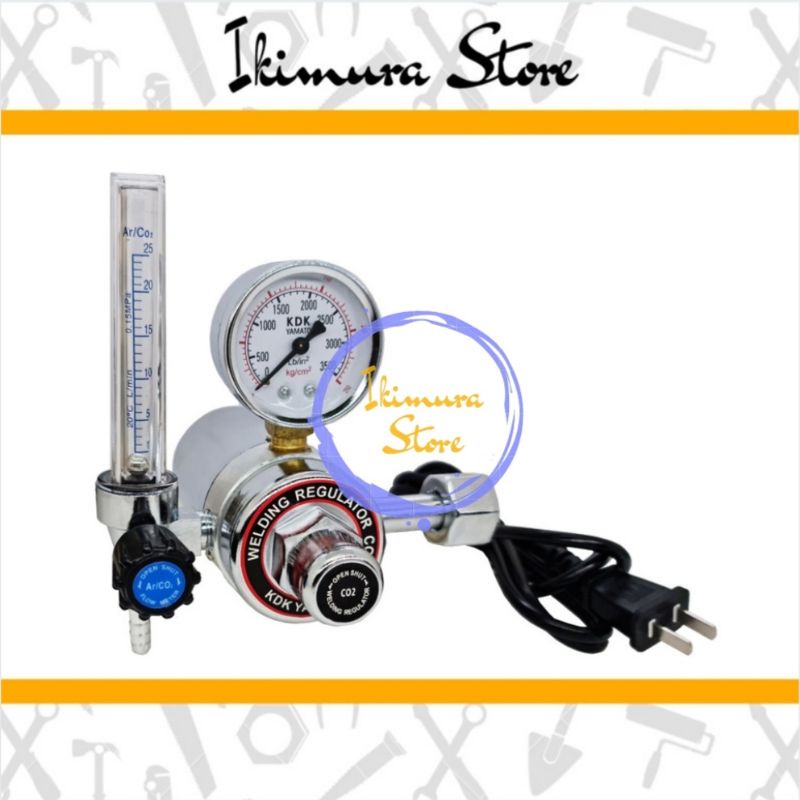 Welding Regulator Gas CO2 + Heater / Regulator Tabung Las