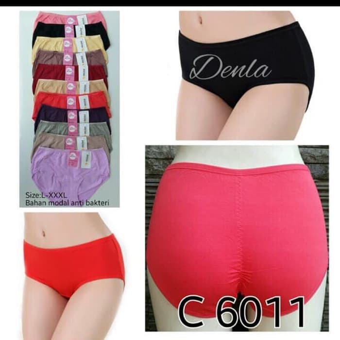 CD TALLY 6011 Celana Dalam Polos bahan Modal Anti Selip nyaman dipakai sampai ukuran Big Size