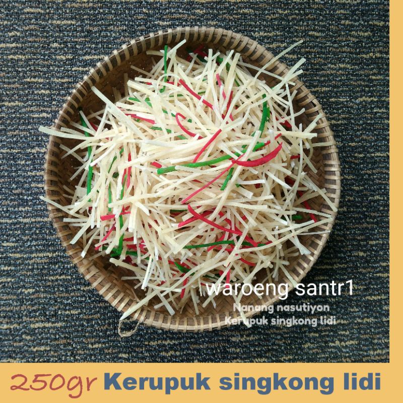 

Krupuk kerupuk singkong lidi mentah gurih nagih siap goreng 250gram