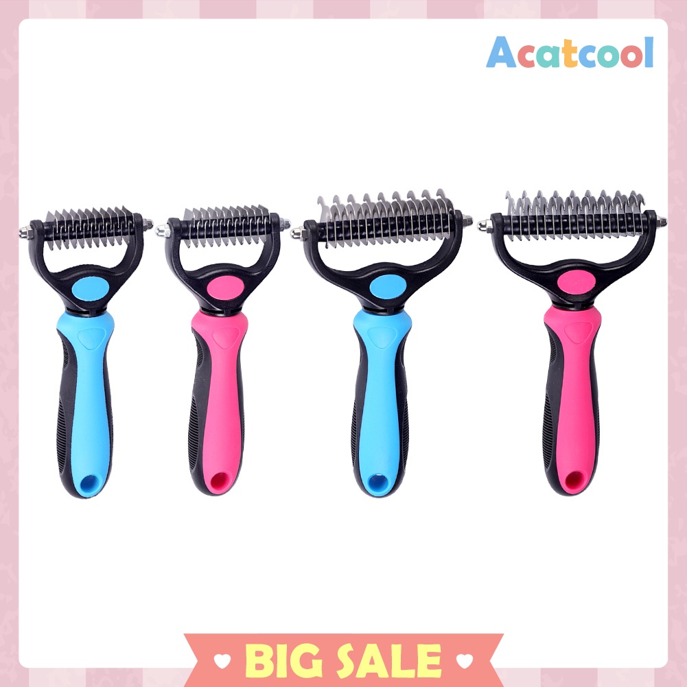 Brush Grooming Tool Cat Pet Fur Trimming Dematting Deshedding Brush Comb