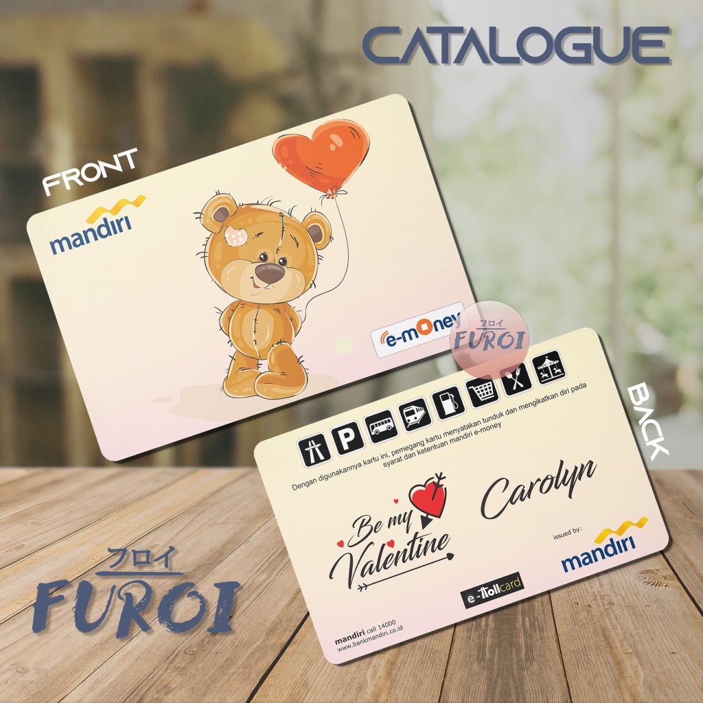 Custom Flazz BCA | Custom Emoney Mandiri | Teddy's Heart Balloon