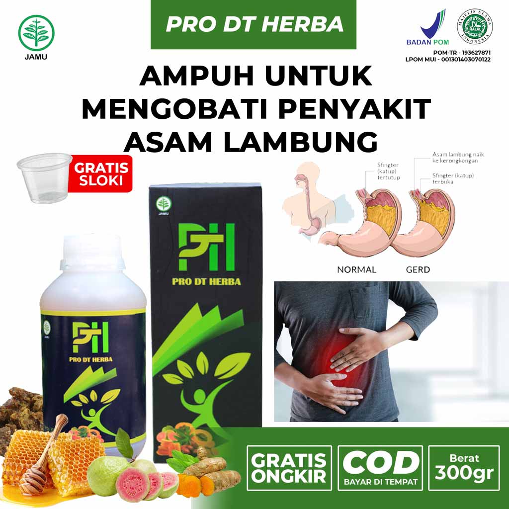 Obat Asam Lambung Kronis Herbal Paling Ampuh, Gerd, Maag Cair Sirup Anak Dewasa Pro DT Herba