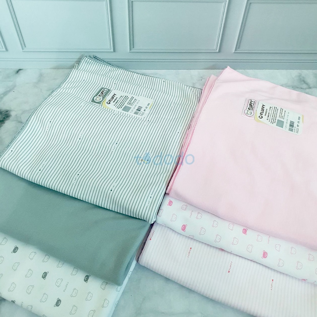 Bedong Bayi FLUFFY Perlengkapan Bayi Baru Lahir isi 1pcs