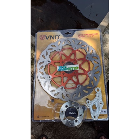 disc piringan cakram VND satria 2tak hiu lumba satriaR 300mm floating set adaptor dan breket braket 