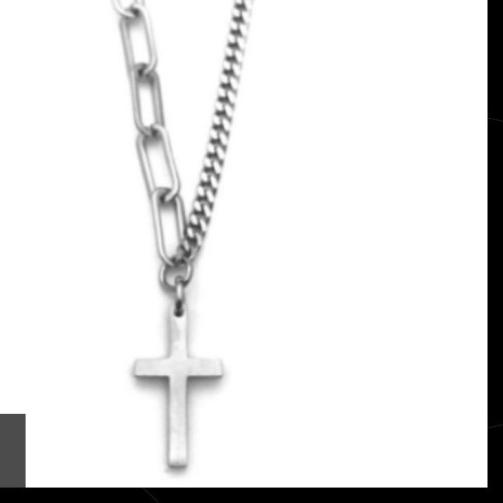 Kalung Salib Pria / Kalung Pria Salib Hitam / Kalung Salib Titanium
