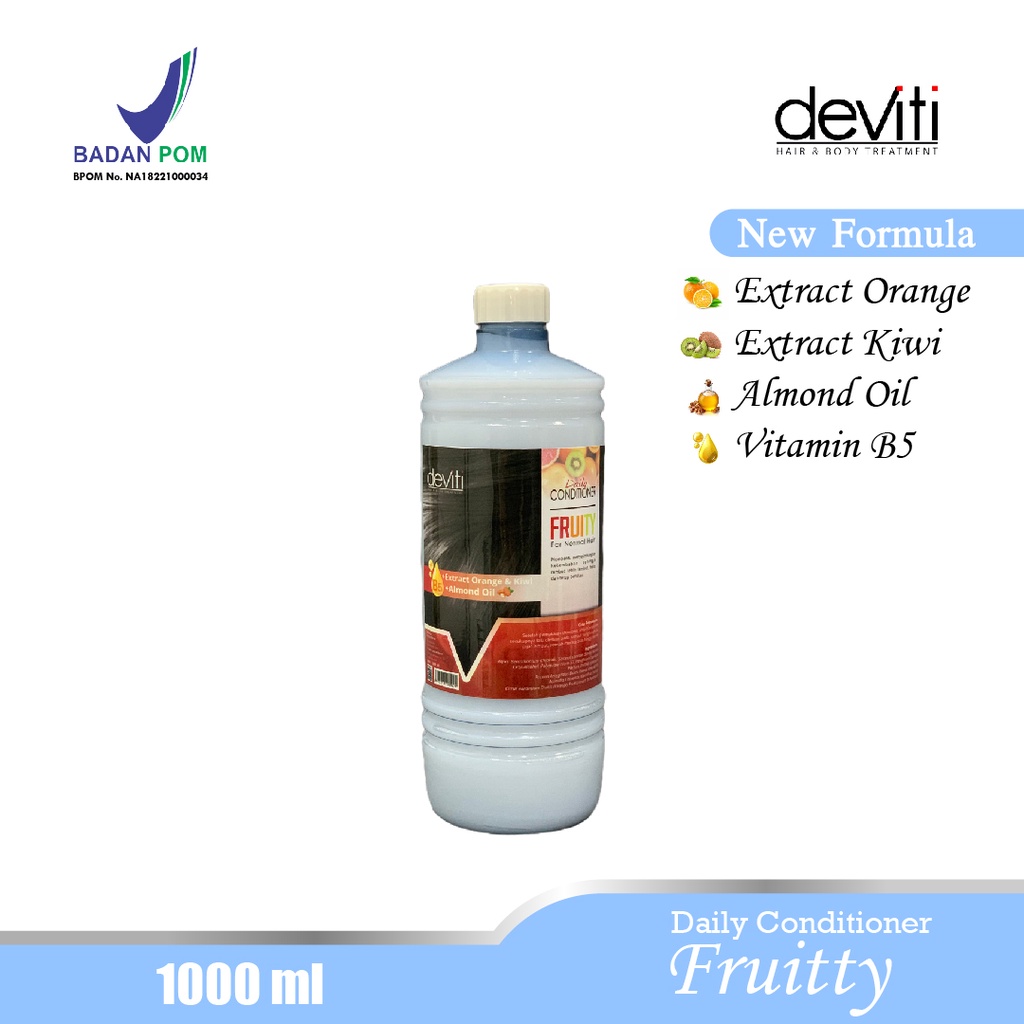 Deviti Hair Conditioner Fruitty Melembutkan Rambut - Kemasan Botol 1L