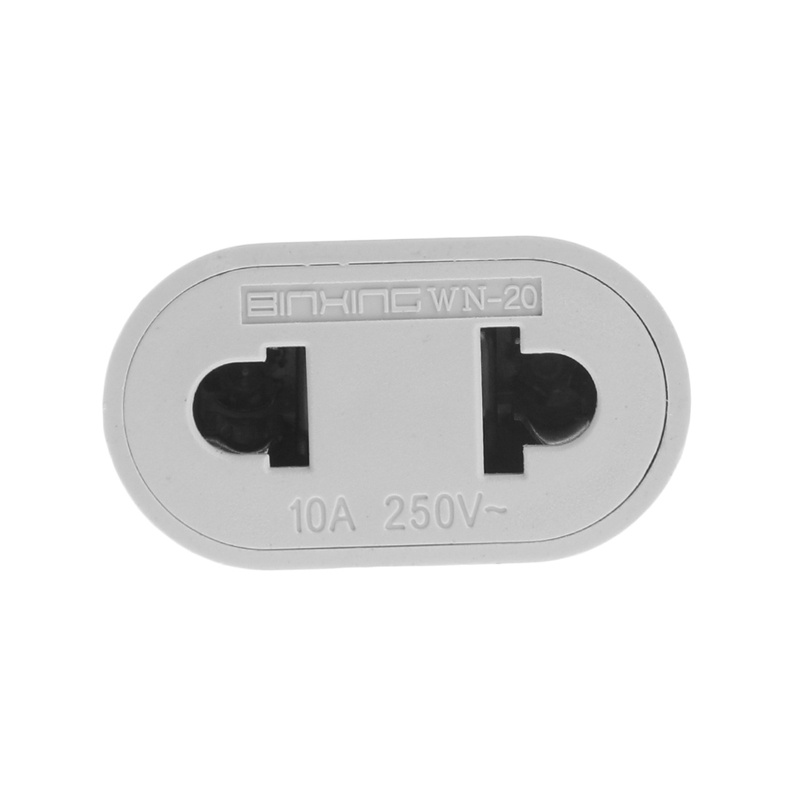 Btsg Adapter Konverter Power Plug US Ke EU Warna Putih Untuk Travel