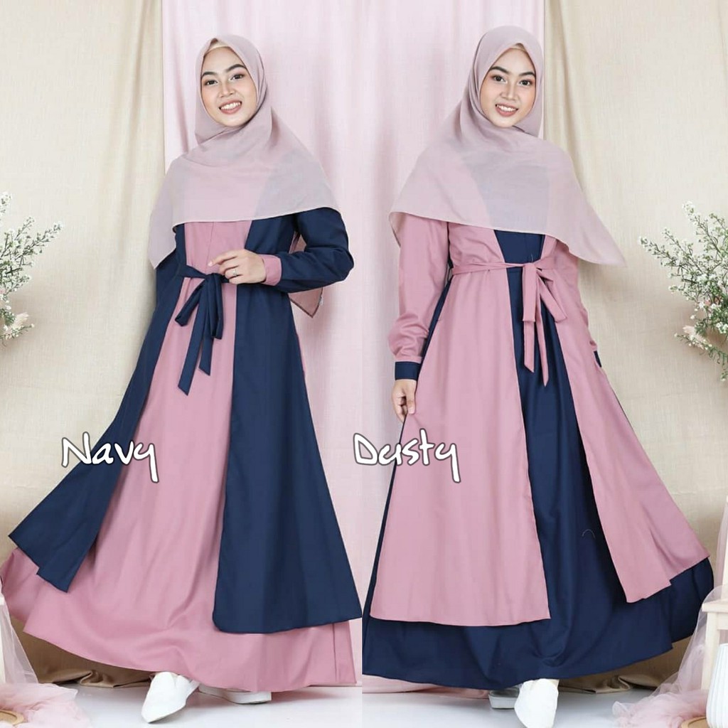 ATINA Maxi Style Remaja Dewasa - Polos Harian - Gamis Wanita Dewasa Murah