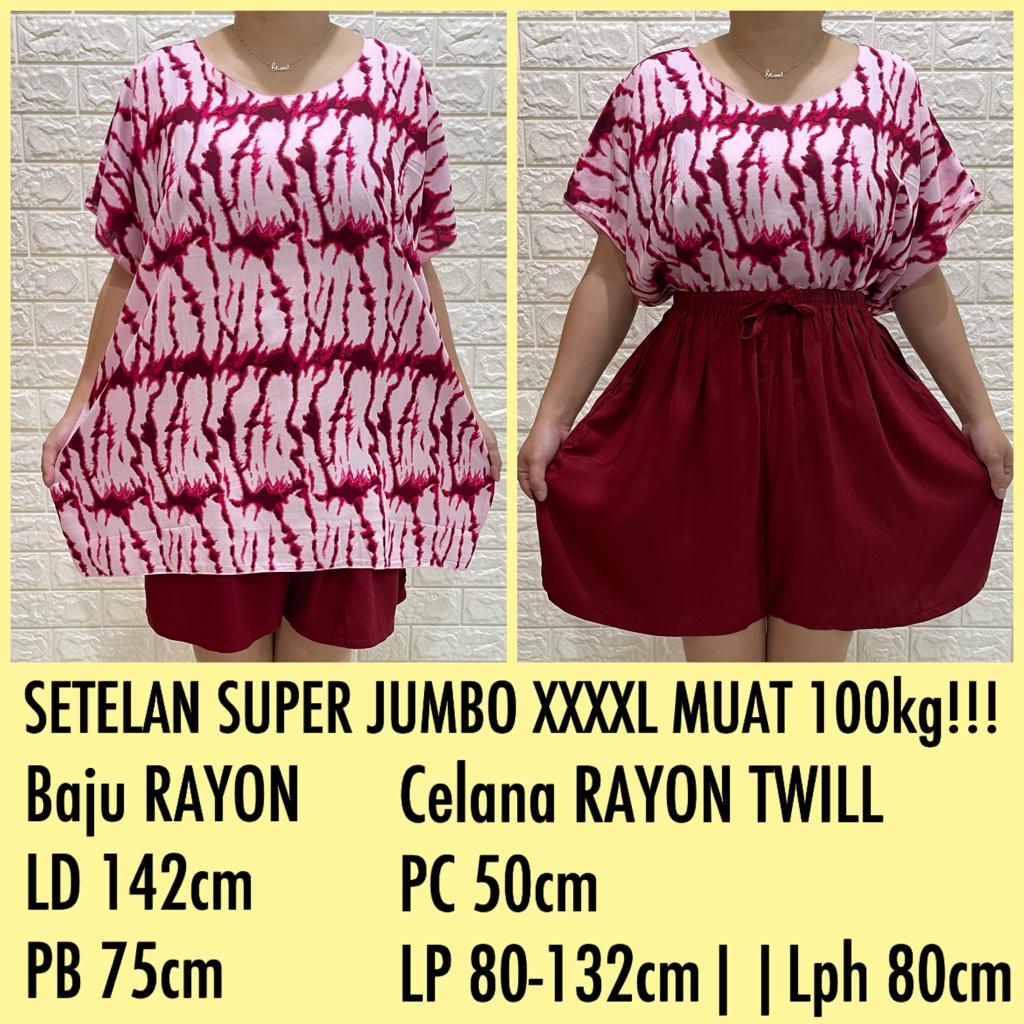 PAKET COMBO!!!SETELAN BAJU BALI SUPER JUMBO XXXXL MUAT 100KG!!! KODE TIE DYE