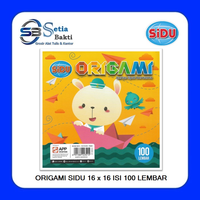 

SINAR DUNIA Origami 16 x 16 Isi 100 Lbr - Kertas Warna / Lipat / Hias Sidu - 1 Pak