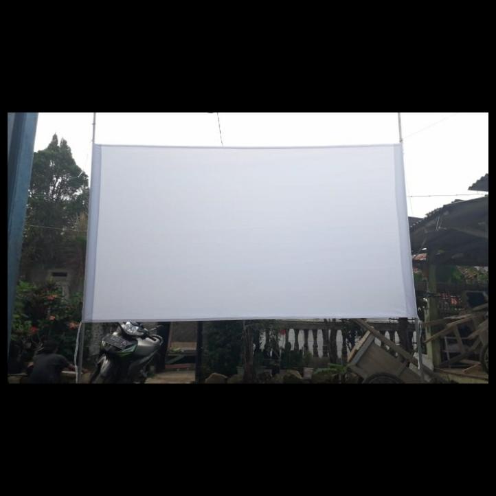 Layar Proyektor Putih Polos Size 150Cm X 250Cm