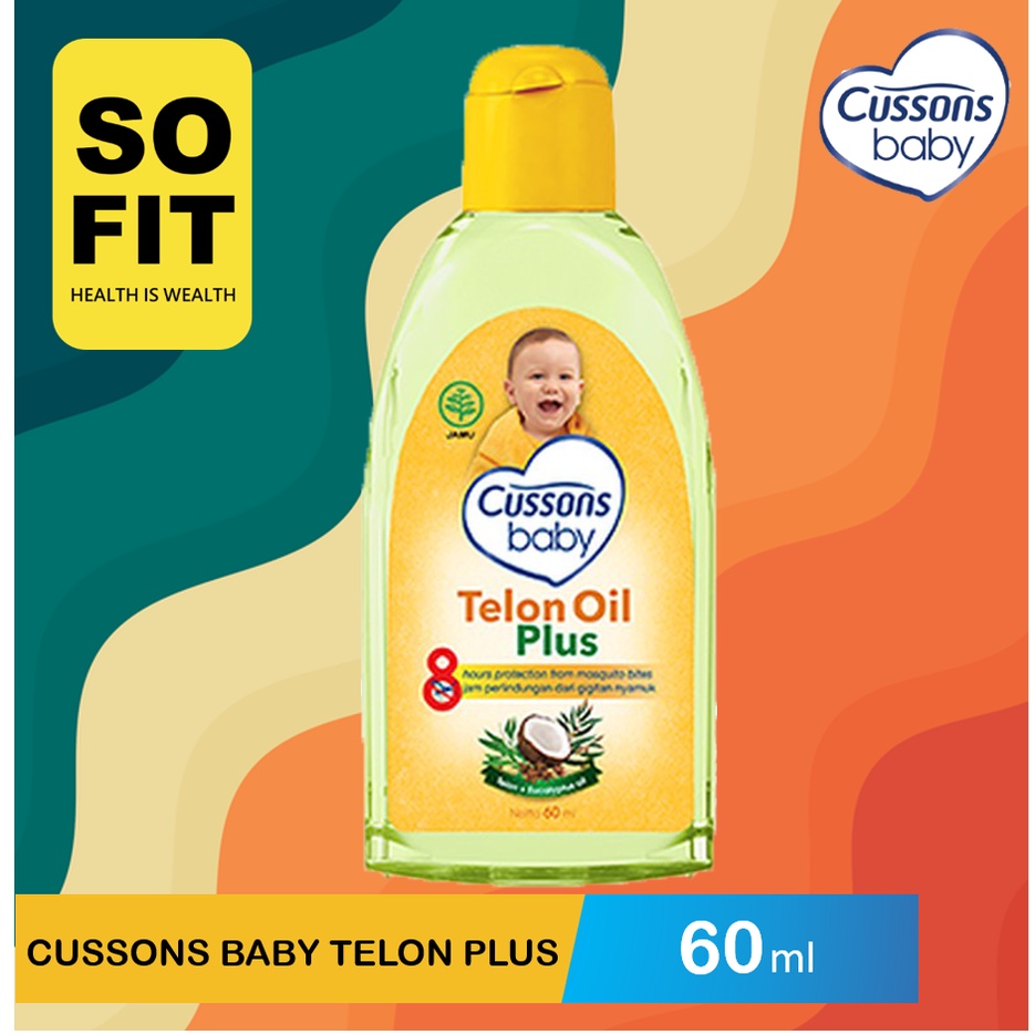 Cussons Baby Telon Oil Plus 60 ml / Minyak Telon Cussons