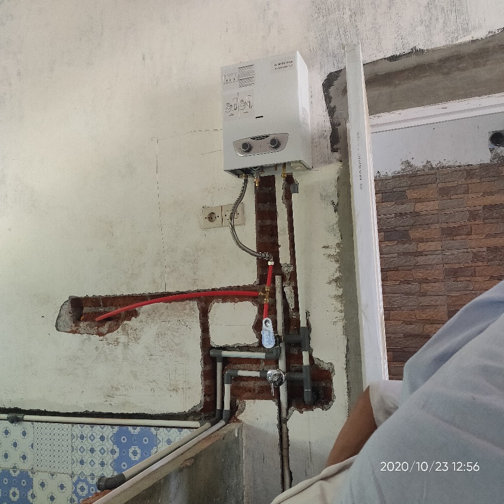 Paket Shower Tanam Stainless 8in 20cm + Stop Kran Panas Dingin Kuningan Promo Termurah
