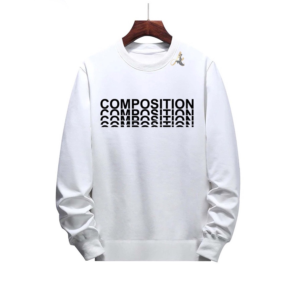 Sweater crewneck COMPOSITION sweater Pria dan wanita  distro polos