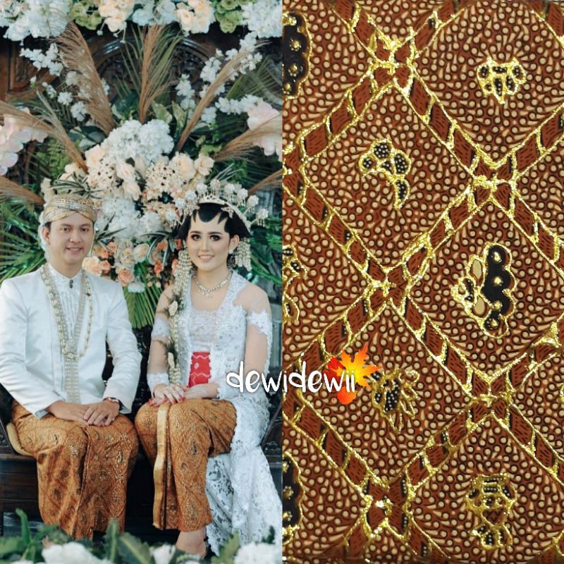 Sepasang Jarik Pengantin Prodo (isi 2), DASAR COKLAT