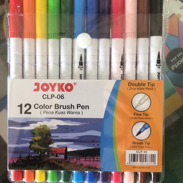 

RM7 Color Brush Clp-06 Clp06 Clp 06 Joyko / Pena Kuas 12 Warna Model Baru