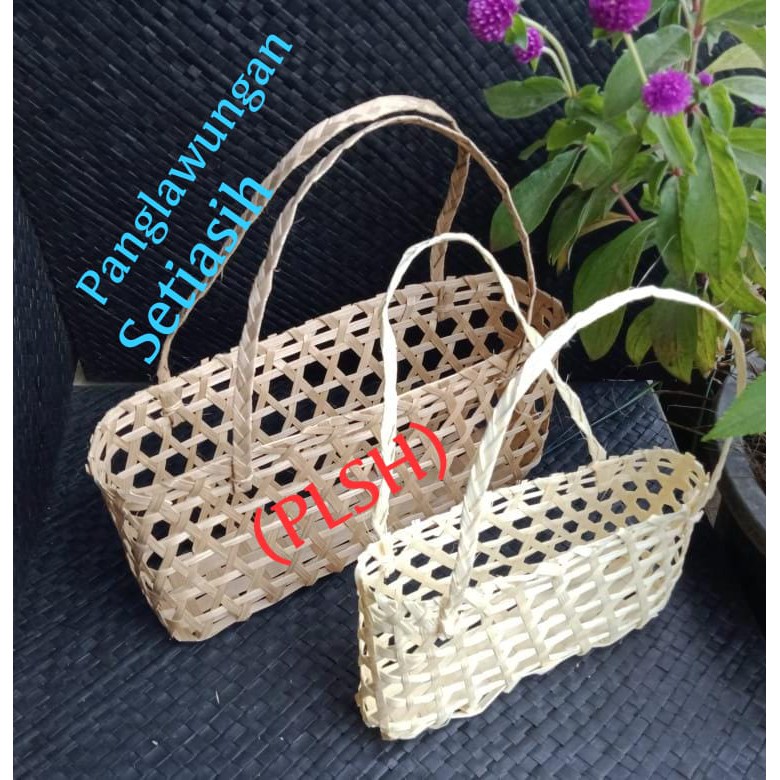 tas anyaman bambu 20x4x10 (natural)