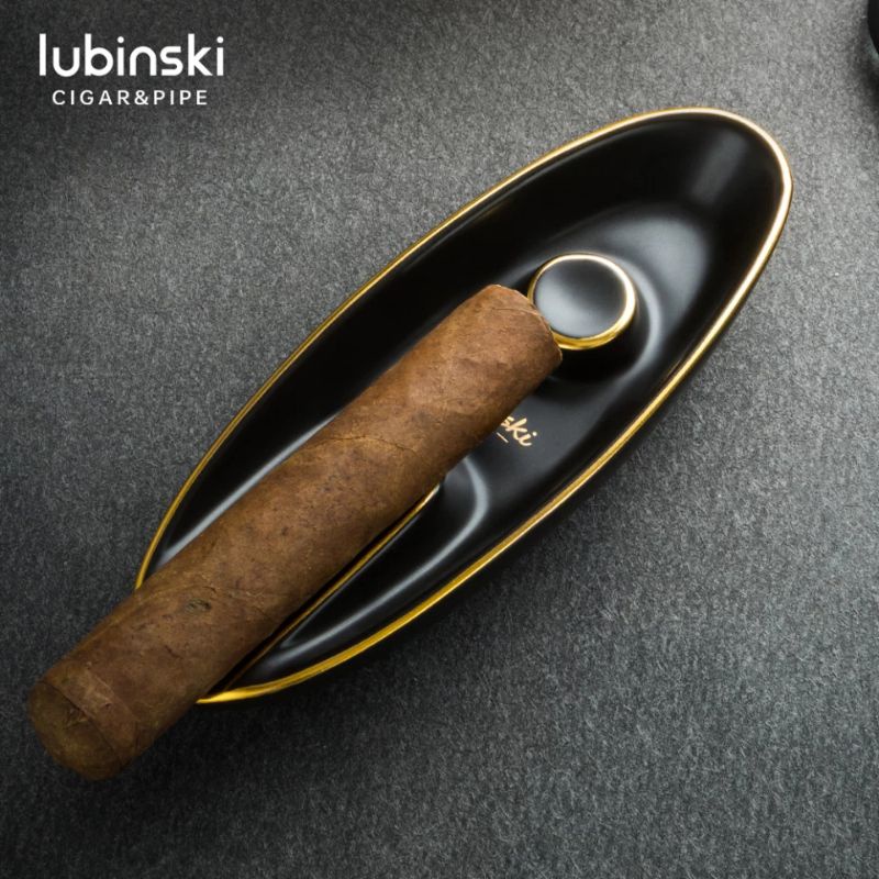 Lubinski Ashtray /Asbak bentuk perahu keramik antik mewah portable (YJA-20009)