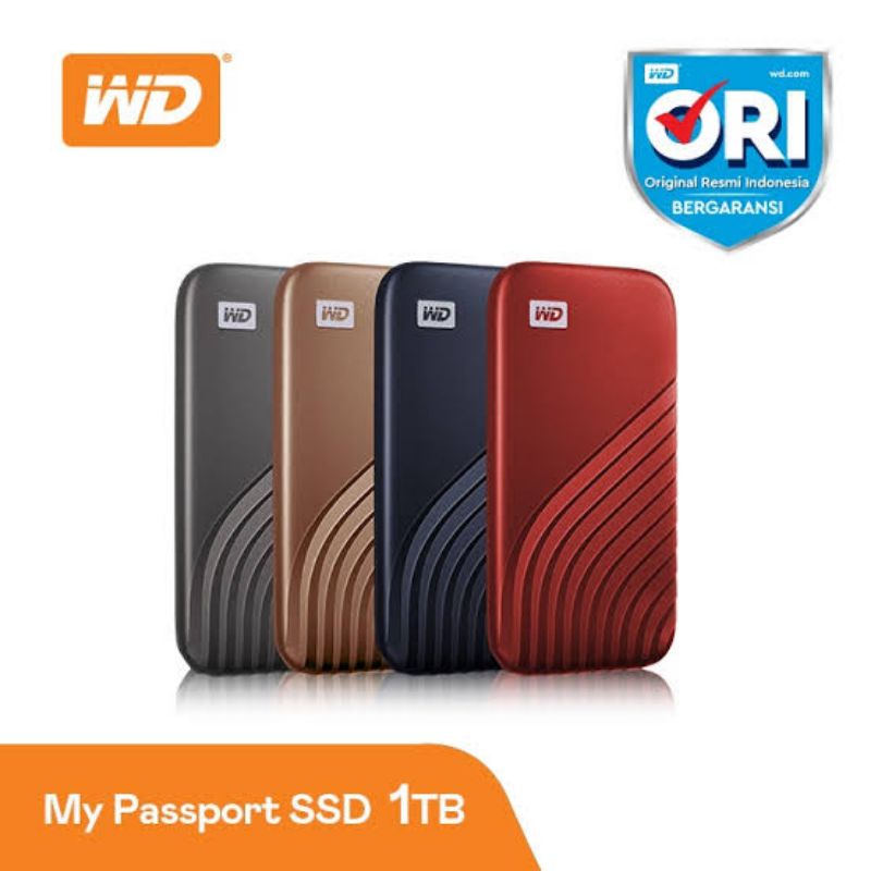 WD My Passport SSD Eksternal 1TB External Portable SSD USB type C RESMI