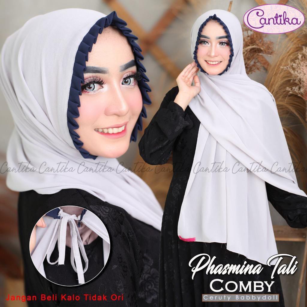 CANTIK KOMBI KCB PASHMINA TALI LIPIT INSTANT NON PED DIAMOND CREPE PREMIUM PASMINA PASTAN LIPIT-1