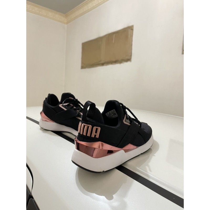 preloved sepatu puma original 100% - muse X3 metallic rose gold