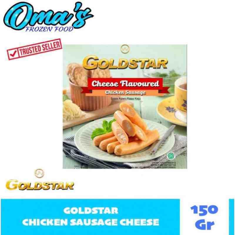 

GOLDSTAR CHICKEN SAUSAGE CHEESE SOSIS KEJU ISI 6 BERAT 150 GR