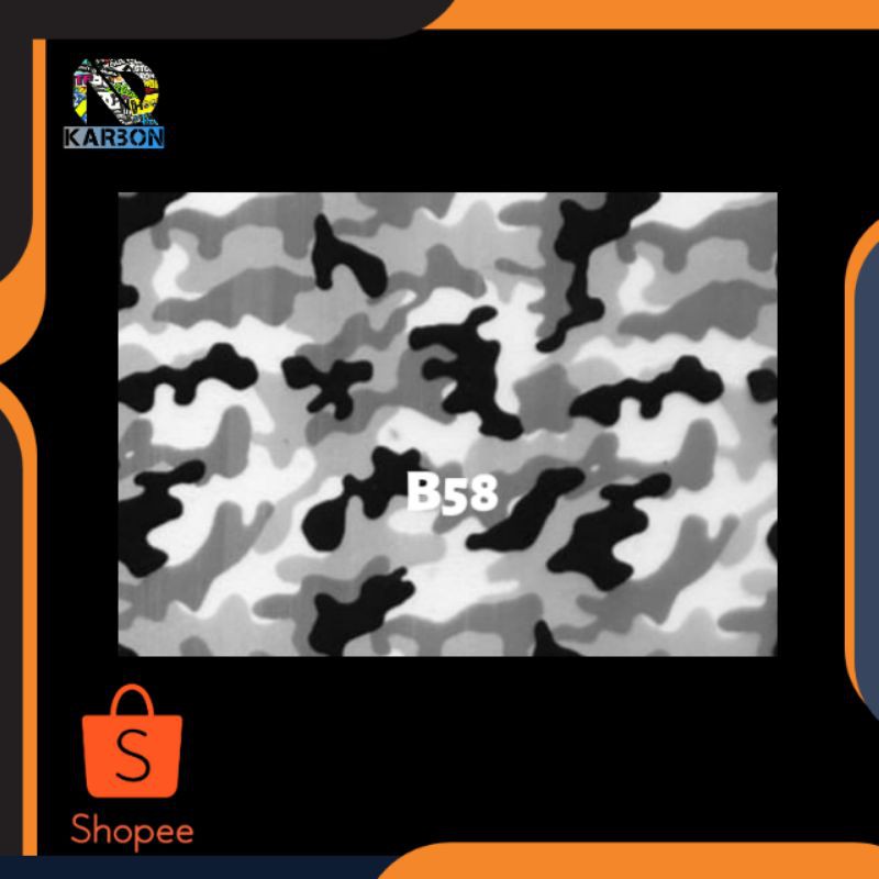 WTP Water Transfer Printing karbon celup motif Camo , kode B58