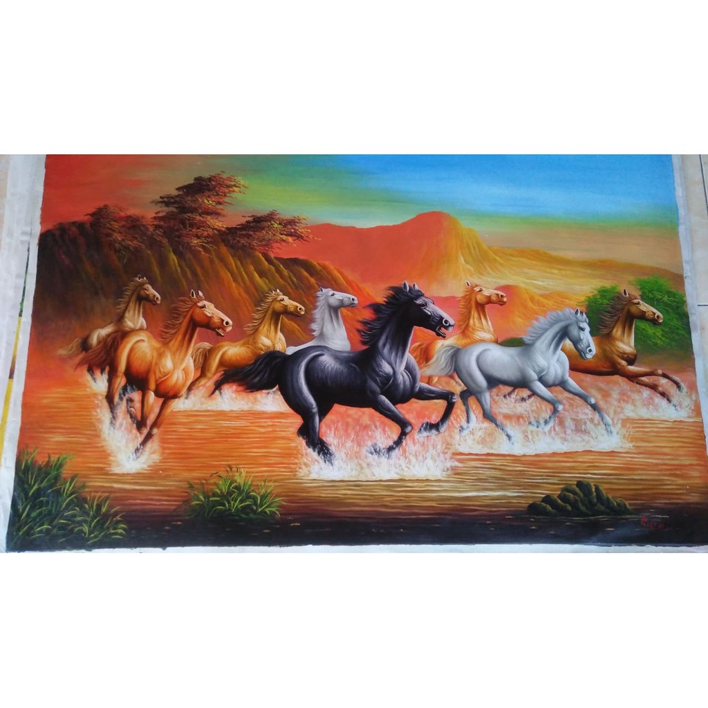 Lukisan Feng Shui Kuda Realis Pembawa Keberhasilan