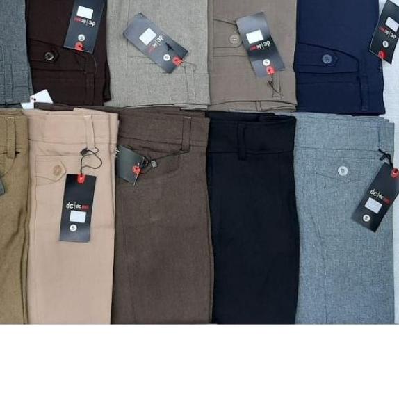 ♣ Celana Kerja Wanita Size S - 5L Pinggang Full Karet & Resleting De Demost ✤