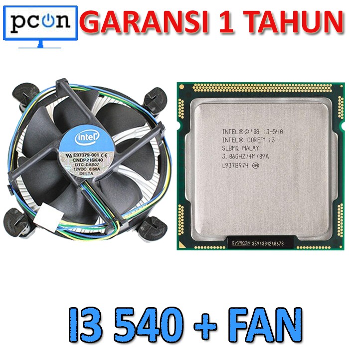 PROCESSOR INTEL CORE i3 540 3.06GHz dan FAN Intel  Ori