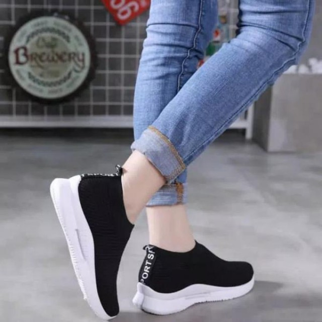 Sepatu Cewek Puma Slop Slip On Import Murah / Senam Yoga Zumba Running Kuliah Wanita Main-Sekolah-MS