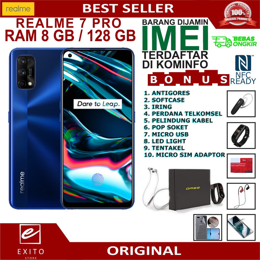 REALME 7 PRO RAM 8GB ROM 128GB GARANSI RESMI REALME INDONESIA
