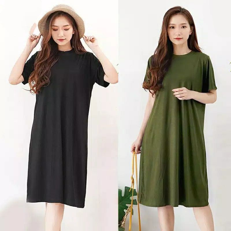 GABELLA DRESS BAHAN KAOS NYAMAN HARIAN SEPAHA DASTER TERUSAN WANITA CEWEK AESTETIK