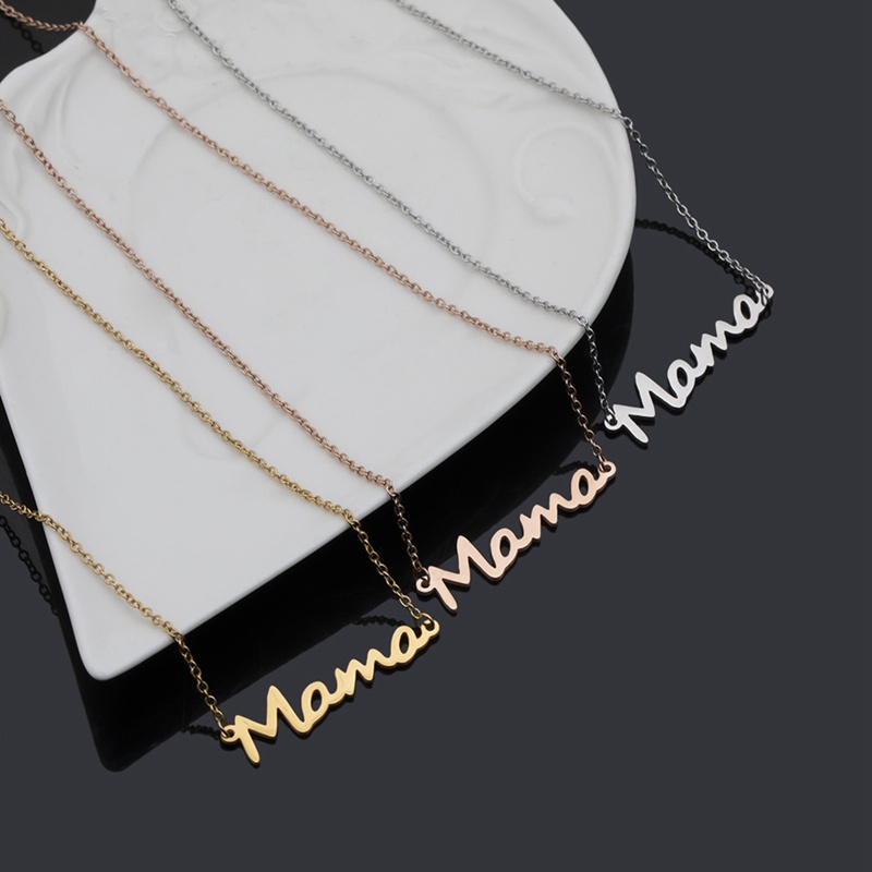 Kalung Desain Tulisan Mama Untuk Wanita