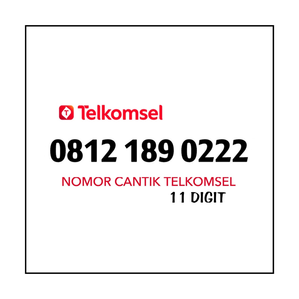 Telkomsel Simpati 11 Digit Triple 0812 1890 222