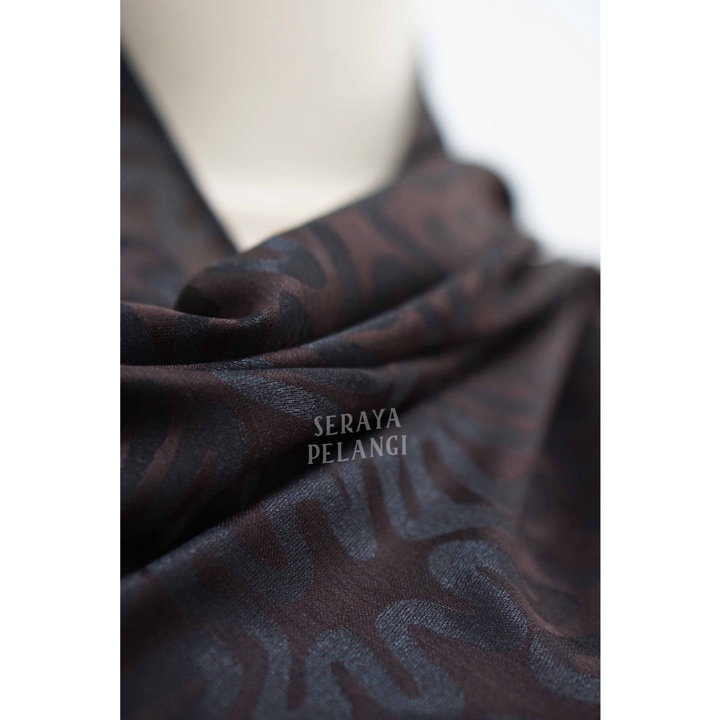 Pashmina Sutra Motif Sulur/Keong | Selendang | Scarf | Syal | Shawl | Pasmina Kashmir | Souvenir | Hadiah Ulang Tahun | Birthday Gift | Silk | Aksesoris Fashion Wanita | Premium Import Quality | Grosir Murah | Selendang Sutera