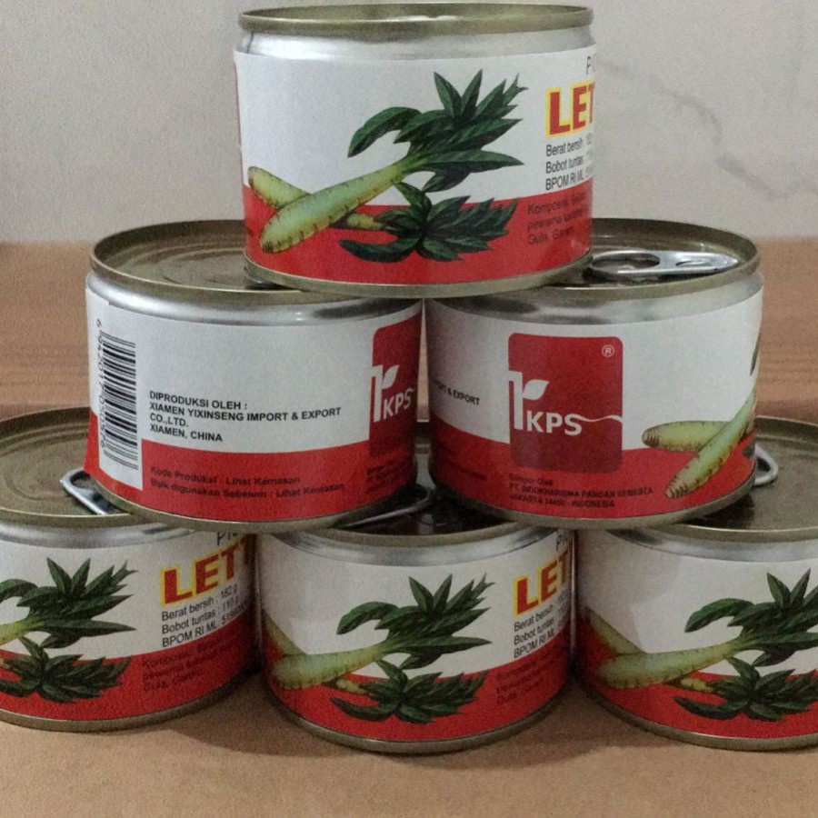 Selada Kaleng Acar Selada Narcissus Pickled lettuce Asinan 182 gr