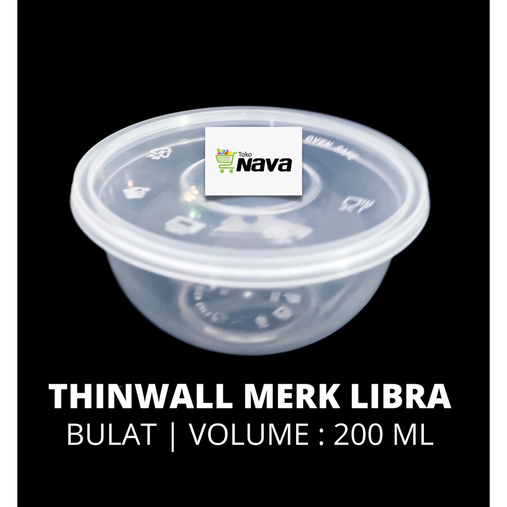 Thinwall Libra 200 ML/BOWL/MANGKOK/ MANGKOK PLASTIK (25 PCS)