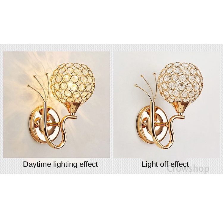 Lampu Dinding Kristal Gaya Modern Untuk Dekorasi Rumah Wall lamp E27 lampu kristal minimalis sederhana