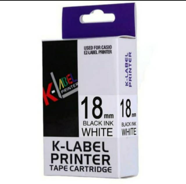 Label Printer K-LABEL 18 mm Compatible use Casio EZ Tape Printer 18mm