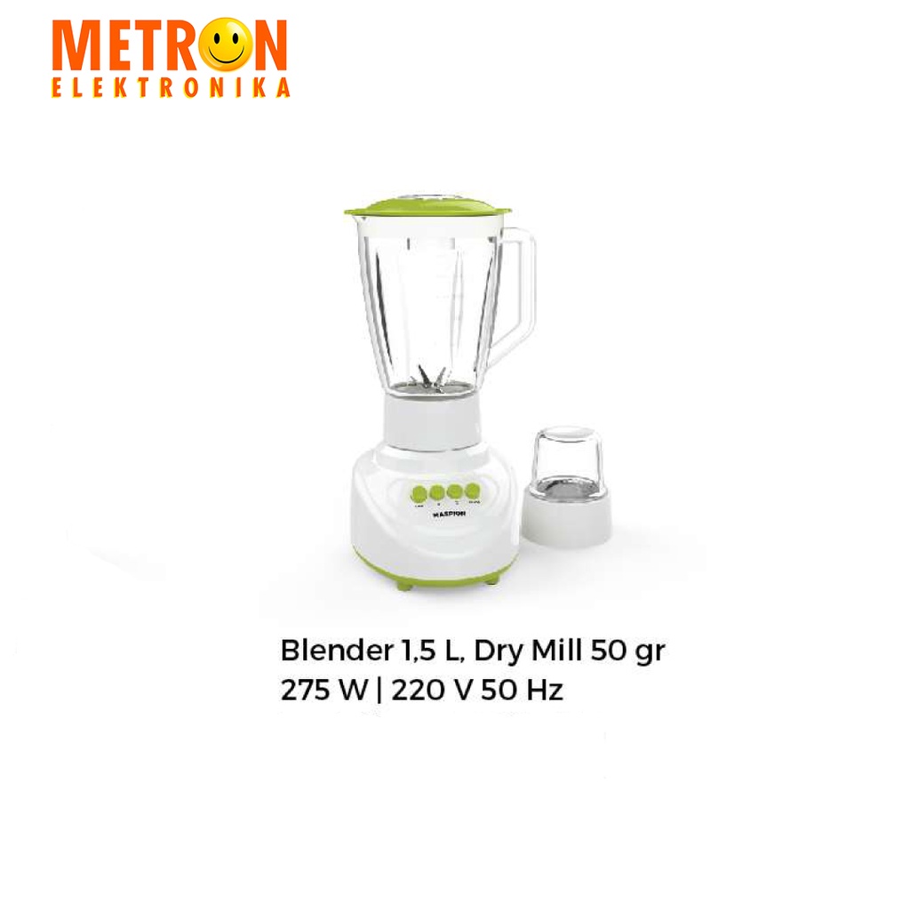MASPION MT 1526 GL BLENDER GELAS 1,5 LITER + DRY MILL / MT1526GL