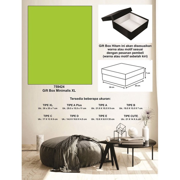 

Kotak kado/Kotak Hadiah/Box Minimalis XL-Spectra Chartreuse-A