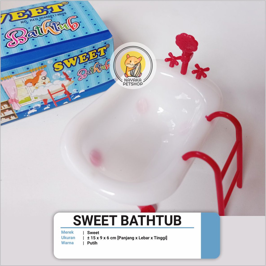 Sweet Bathtub Hamster Tempat Mandi Pasir Mainan Hewan