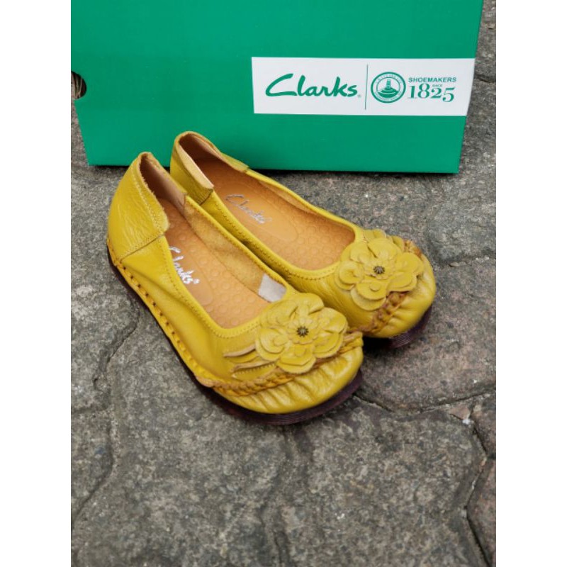 Sepatu wanita CLARKS flat Lotus/Clarks kulit asli