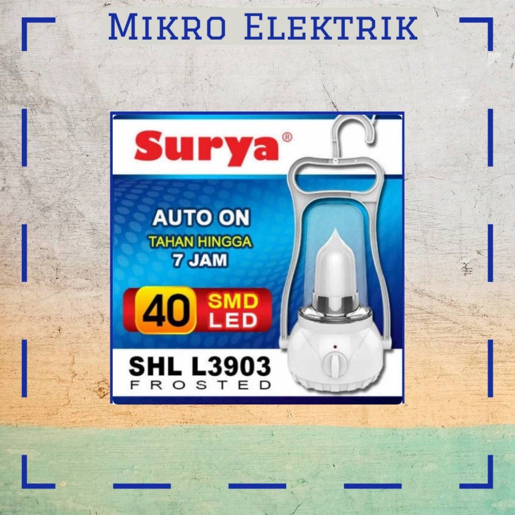 Lampu Emergency Surya SHL L-3903 Frosted