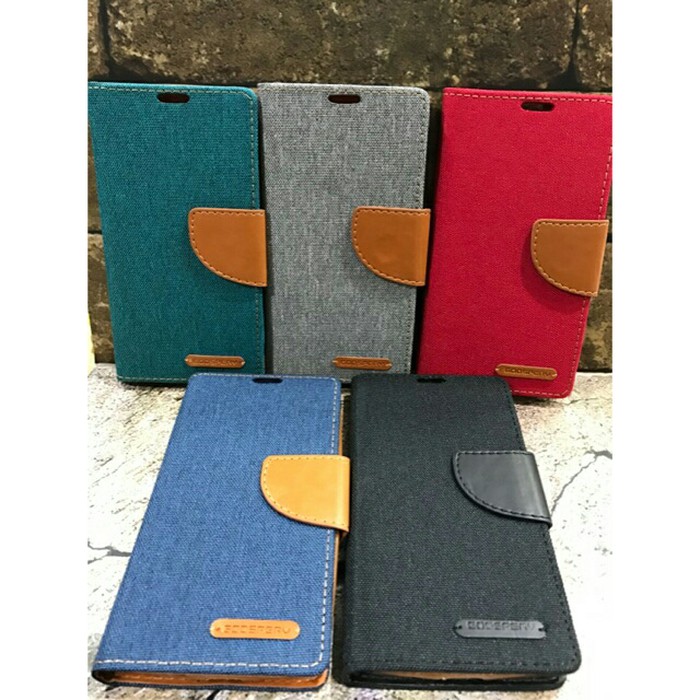 VIVO Y30 FLIP COVER CASE CANVAS DOMPET BUKA TUTUP